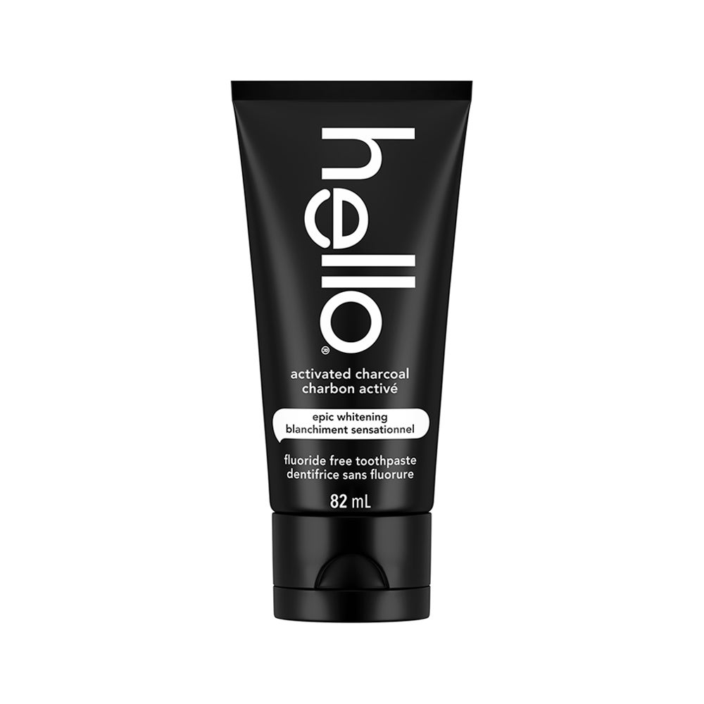 hello Epic Whitening Fluoride Free Charcoal Toothpaste, Mint