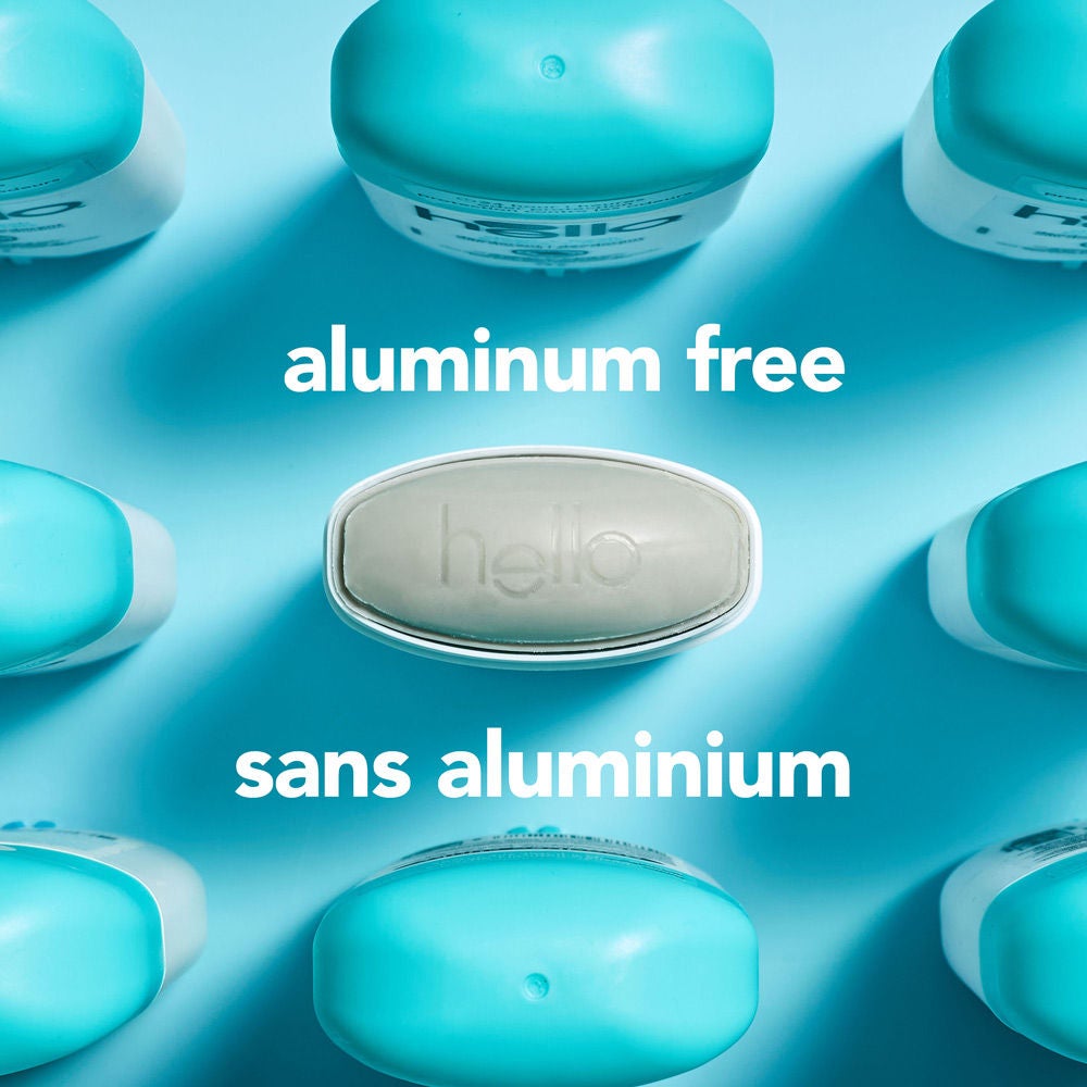 hello Clean + Fresh Aluminum Free Deodorant for Women and Men shown with the full aluminum free hello deodorant lineup.