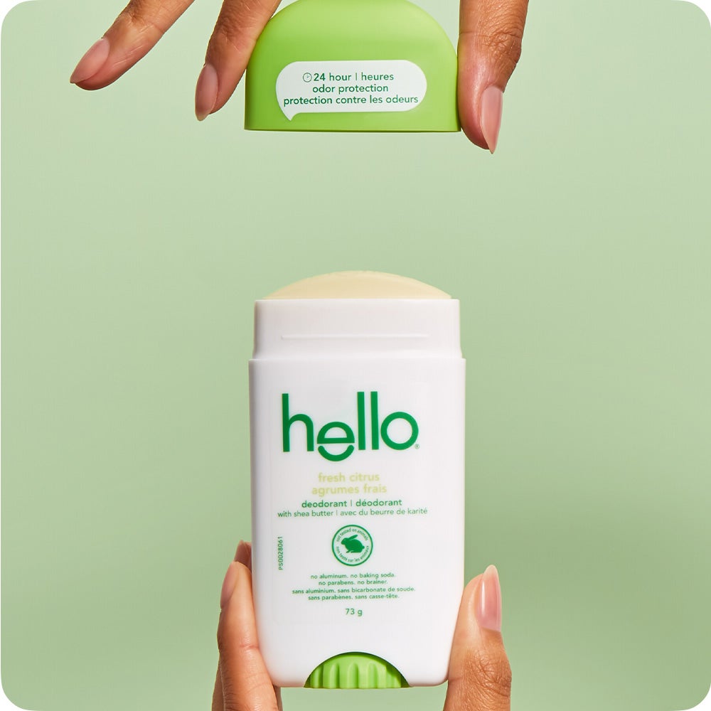 How to use hello Sunny Daze Aluminum Free Deodorant Stick