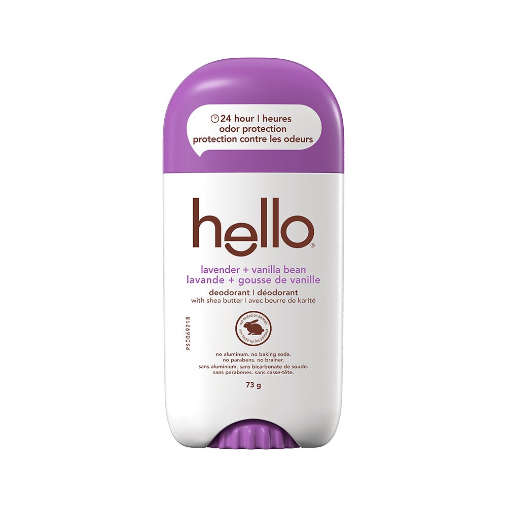 hello Lavender Vanilla Bean Aluminum Free Deodorant Stick